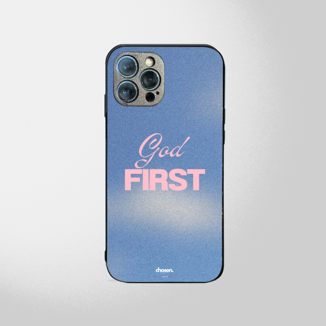 Minimalist phone case with faith-inspired design, stylish and modern accessory